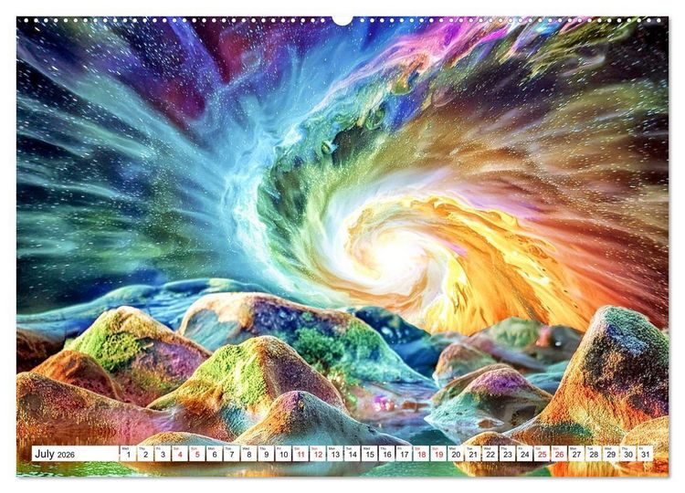 Produktbild: Braun, W: Psychedelic Landscapes (Wall Calendar 2026 DIN A2