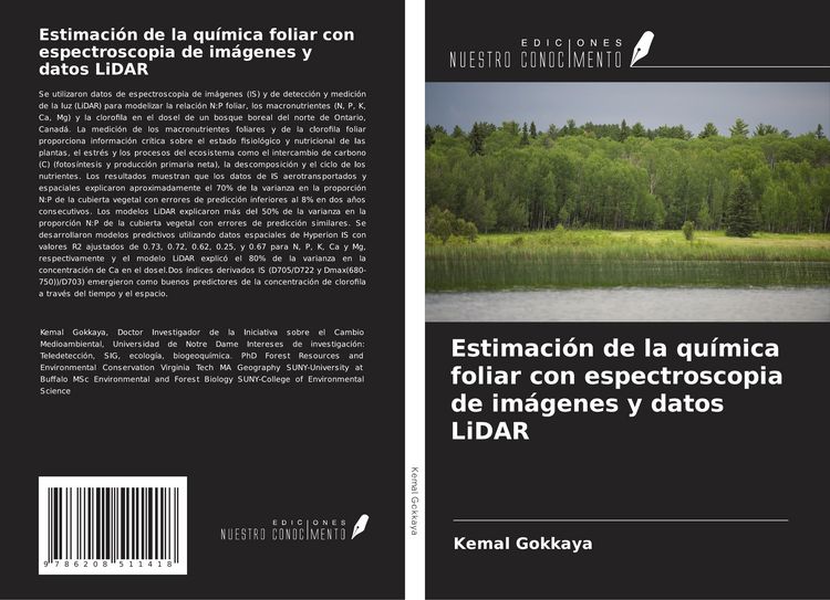 Produktbild: Estimaci&oacute;n de la qu&iacute;mica foliar con espectroscopia de im&aacute;genes y datos LiDAR