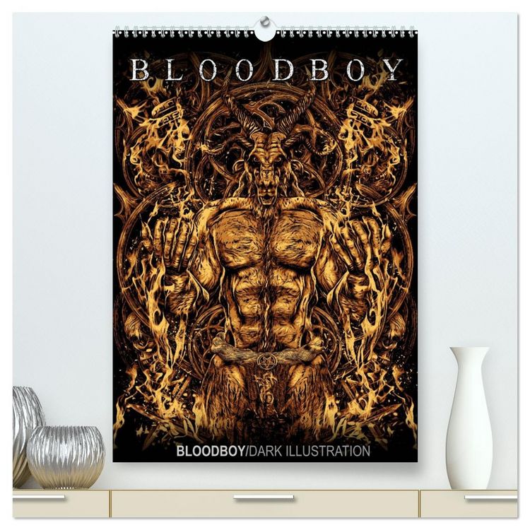 Produktbild: BLOODBOY/DARK ILLUSTRATION (hochwertiger Premium Wandkalender 2026 DIN A2 hoch), Kunstdruck in Hochglanz