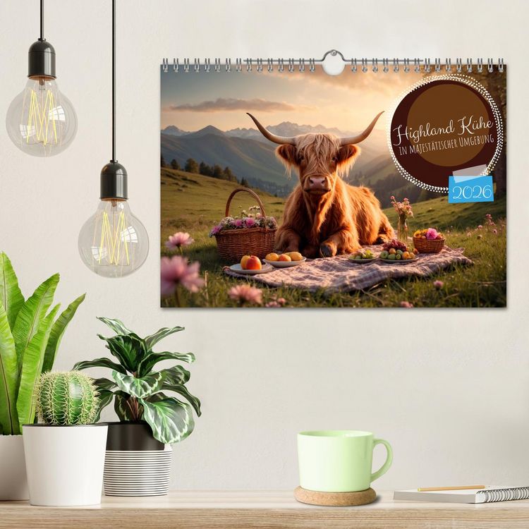 Produktbild: Highland K&uuml;he (Wandkalender 2026 DIN A4 quer), CALVENDO Monatskalender