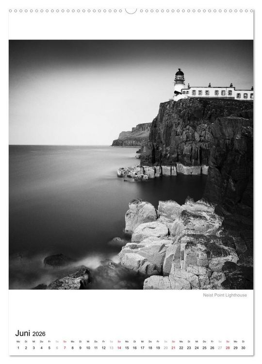 Produktbild: Isle of Skye - Langzeitbelichtungen in Schwarzwei&szlig; (hochwertiger Premium Wandkalender 2026 DIN A2 hoch), Kunstdruck in Hochglanz