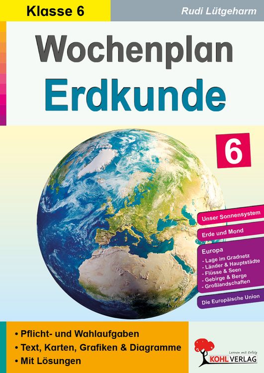 Produktbild: Wochenplan Erdkunde / Klasse 6