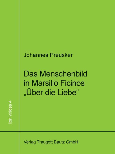 Produktbild: Das Menschenbild in Marsilio Ficinos
