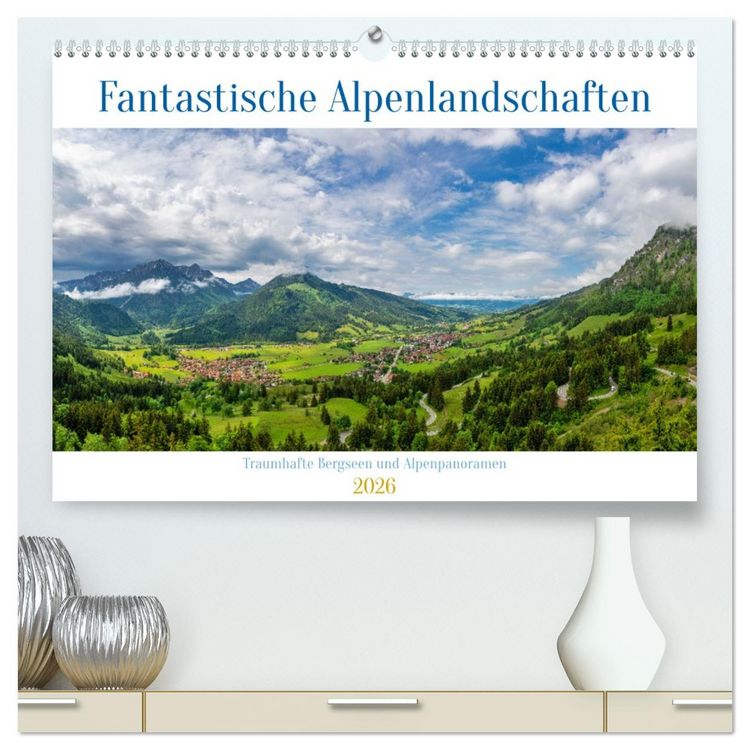 Produktbild: Fantastische Alpenlandschaften (hochwertiger Premium Wandkalender 2026 DIN A2 quer), Kunstdruck in Hochglanz