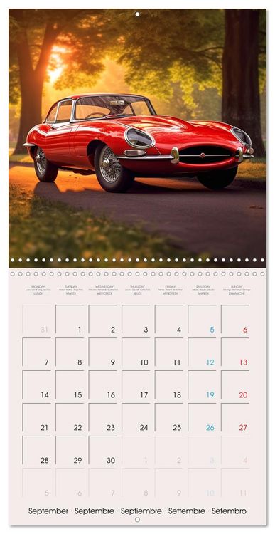 Produktbild: Voitures de course anciennes (Calendrier mural carr&eacute; 2026 30x30 cm) Calendrier double avec une page pour vos prises de notes