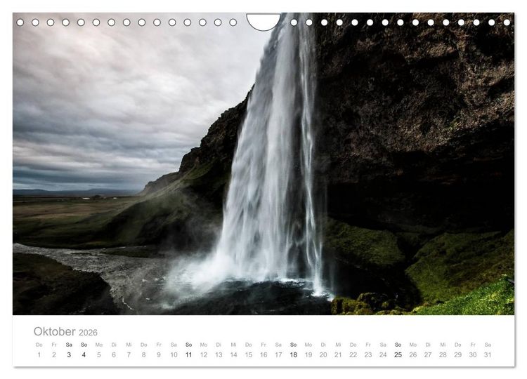 Produktbild: Island - Iceland Impressionen (Wandkalender 2026 DIN A4 quer), CALVENDO Monatskalender
