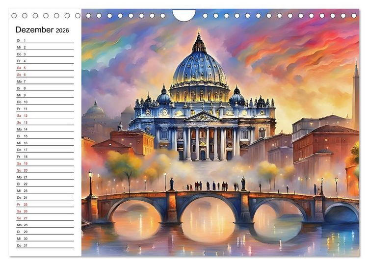 Produktbild: Verwunschene St&auml;dte in Traumwelten (Wandkalender 2026 DIN A4 quer), CALVENDO Monatskalender