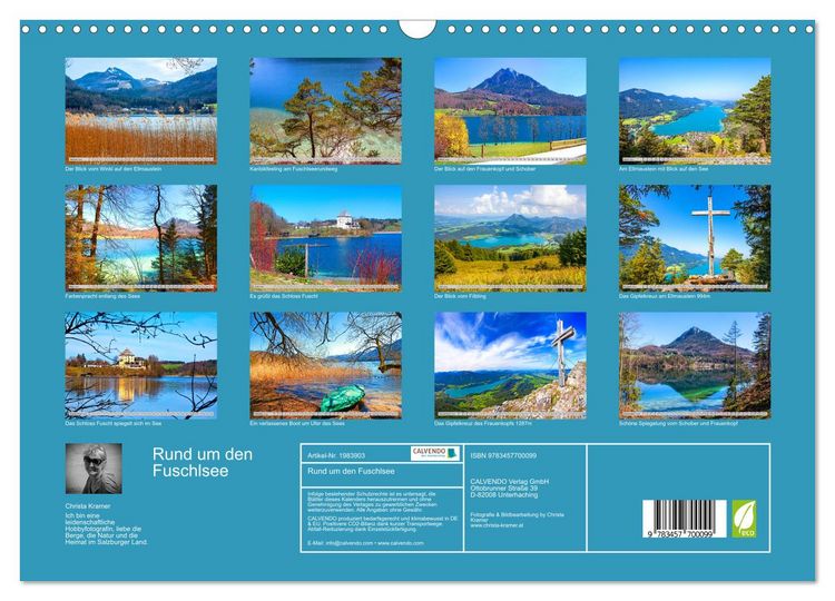 Produktbild: Rund um den Fuschlsee (Wandkalender 2026 DIN A3 quer), CALVENDO Monatskalender