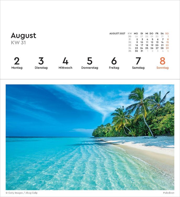 Produktbild: Urlaubsfeeling - KUNTH Postkartenkalender 2027