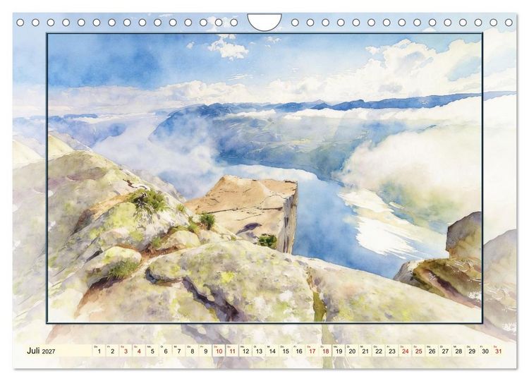 Produktbild: Impressionen aus Norwegen (Wandkalender 2027 DIN A4 quer), CALVENDO Monatskalender