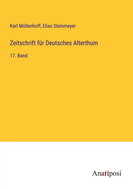 Produktbild: Zeitschrift f&uuml;r Deutsches Alterthum