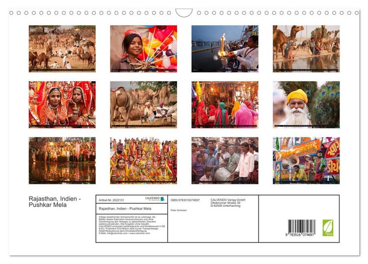 Produktbild: Rajasthan, Indien - Pushkar Mela (Wandkalender 2026 DIN A3 quer), CALVENDO Monatskalender