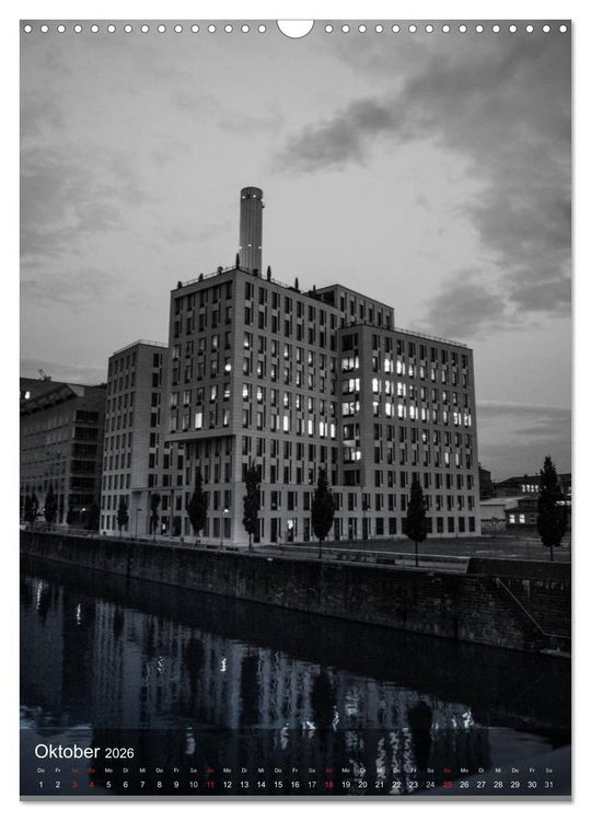 Produktbild: Frankfurt monochrom (Wandkalender 2026 DIN A3 hoch), CALVENDO Monatskalender