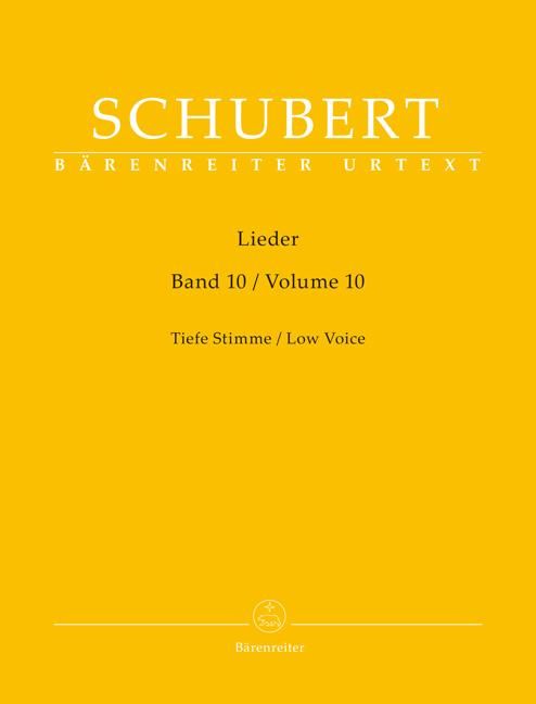 Produktbild: Schubert, F: Lieder, Band 10 f&uuml;r tiefe Stimme