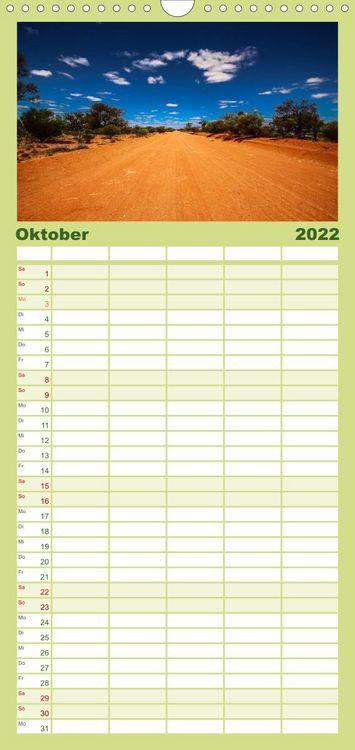 Produktbild: Outback Life - Australien - Familienplaner hoch (Wandkalender 2022 , 21 cm x 45 cm, hoch)
