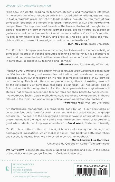 Produktbild: Noticing Oral Corrective Feedback in the Second Language Classroom