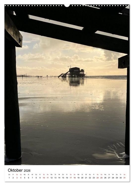 Produktbild: Strand der Sehnsucht - Sankt Peter-Ording (hochwertiger Premium Wandkalender 2026 DIN A2 hoch), Kunstdruck in Hochglanz