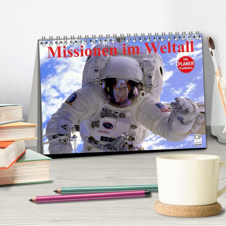 Produktbild: Missionen im Weltall (Tischkalender 2026 DIN A5 quer), CALVENDO Monatskalender