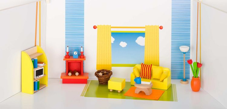 Bild vom Artikel Goki Puppenmöbel Wohnzimmer, Holz vom Autor 