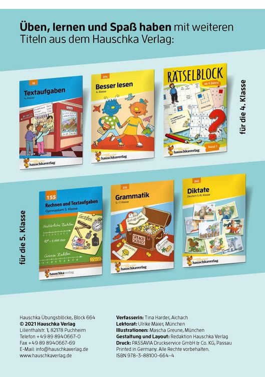 Produktbild: Mathe und Deutsch 4. Klasse &Uuml;bungsblock