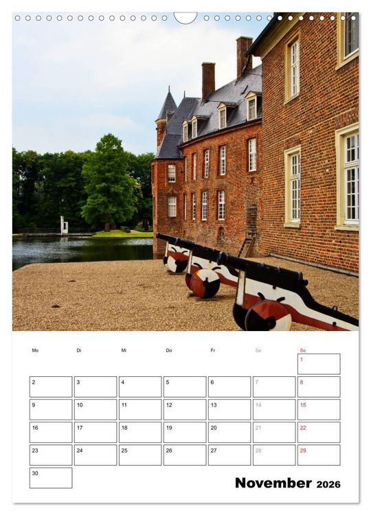 Produktbild: Eindrucksvolle Burgen, malerische Schl&ouml;sser im M&uuml;nsterland (Wandkalender 2026 DIN A3 hoch), CALVENDO Monatskalender
