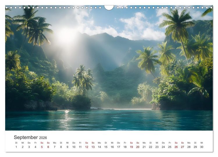 Produktbild: Sehnsucht nach dem Paradies - Tropische Inseltr&auml;ume (Wandkalender 2026 DIN A3 quer), CALVENDO Monatskalender