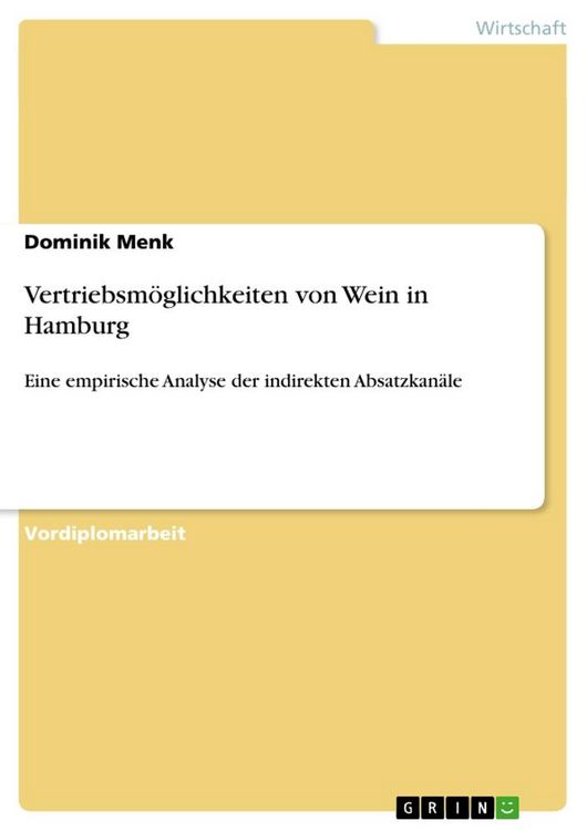 Produktbild: Vertriebsm&ouml;glichkeiten von Wein in Hamburg