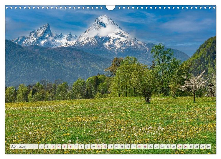 Produktbild: Bayerisches Alpenparadies (Wandkalender 2026 DIN A3 quer), CALVENDO Monatskalender