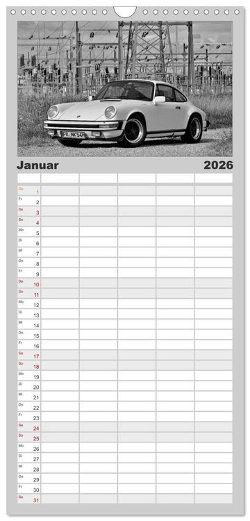 Produktbild: Familienplaner 2026 - Porsche 911 SC mit 5 Spalten (Wandkalender, 21 x 45 cm) CALVENDO