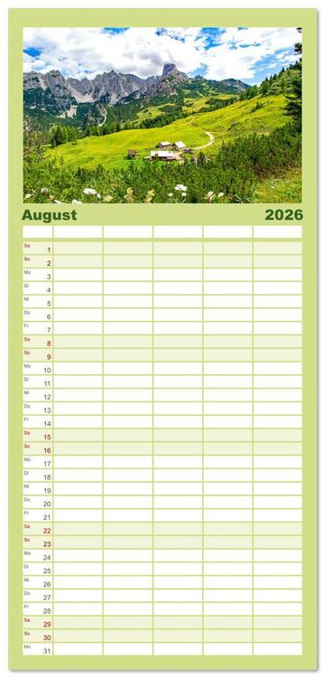 Produktbild: Familienplaner 2026 - Annaberg und Lung&ouml;tz mit 5 Spalten (Wandkalender, 21 x 45 cm) CALVENDO