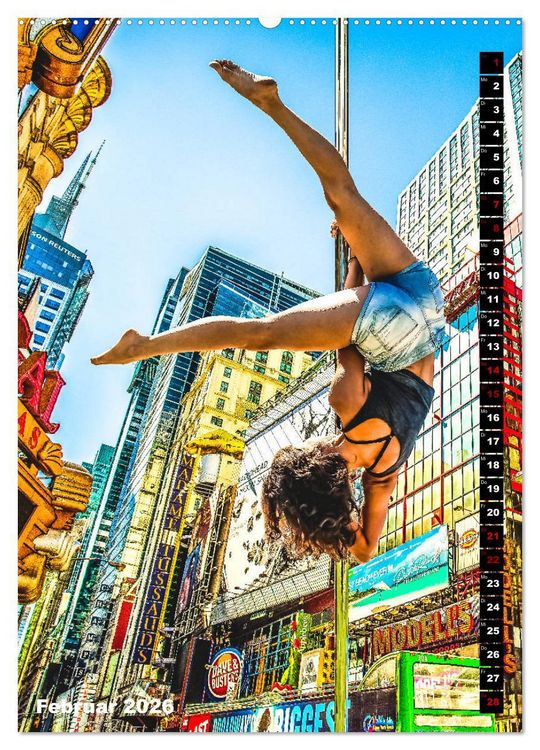 Produktbild: Poledance auf New Yorks Stra&szlig;en (Wandkalender 2026 DIN A2 hoch), CALVENDO Monatskalender