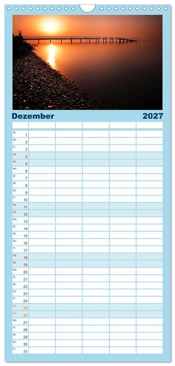 Produktbild: Familienplaner 2027 - Drei L&auml;nder ein See - Bodensee mit 5 Spalten (Wandkalender, 21 x 45 cm) CALVENDO