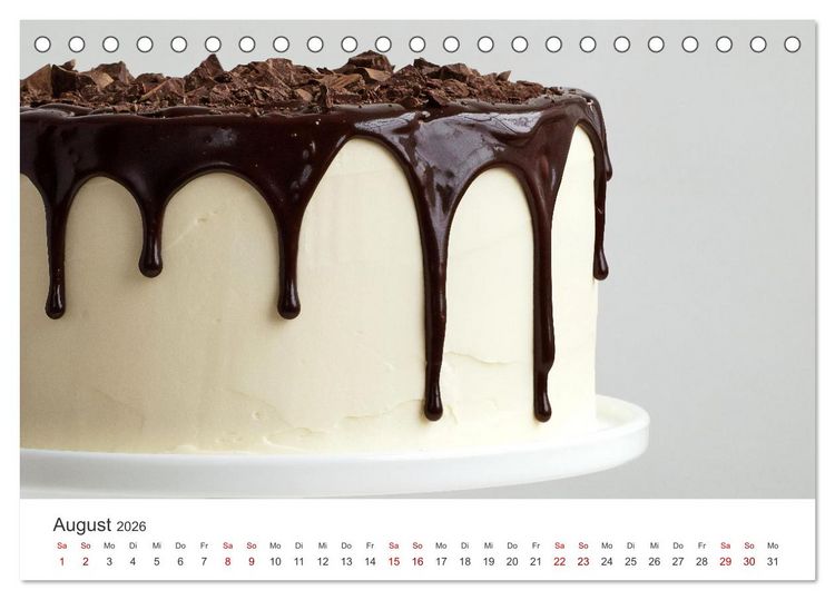Produktbild: K&ouml;stliche Kuchen (Tischkalender 2026 DIN A5 quer), CALVENDO Monatskalender