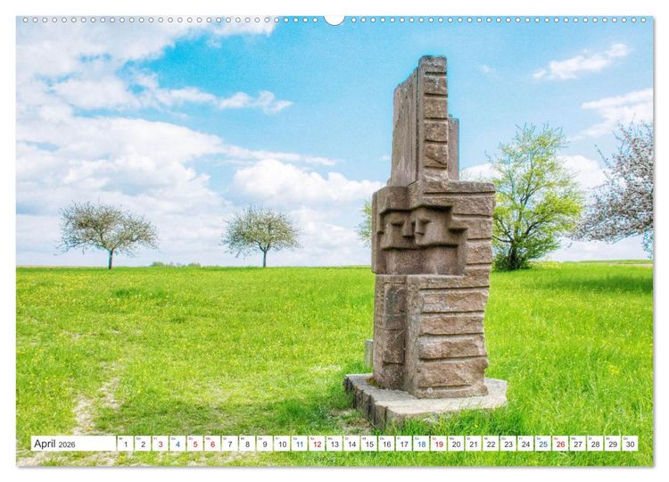 Produktbild: Steine an der Grenze - Wanderbare Kunst (Wandkalender 2026 DIN A2 quer), CALVENDO Monatskalender