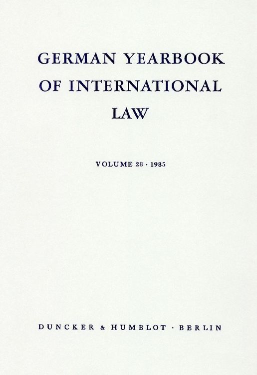 Produktbild: German Yearbook of International Law - Jahrbuch f&uuml;r Internationales Recht.