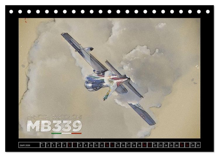Produktbild: Aero Action Art - Luftfahrt Kunst (Tischkalender 2026 DIN A5 quer), CALVENDO Monatskalender