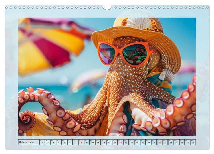 Produktbild: Tintenfisch Fashion. Coole Models zeigen die Trends (Wandkalender 2026 DIN A3 quer), CALVENDO Monatskalender