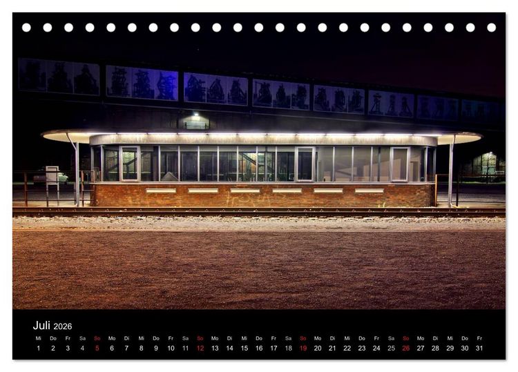 Produktbild: Duisburg Nachtmomente 2026 (Tischkalender 2026 DIN A5 quer), CALVENDO Monatskalender