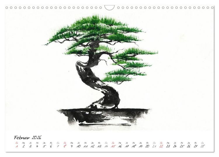 Produktbild: Asiatische Tuschmalerei (Wandkalender 2026 DIN A3 quer), CALVENDO Monatskalender