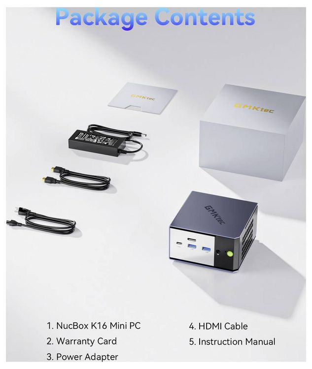 Produktbild: GMKtec Mini PC K17 Intel Core Ultra 5 226V 16+512GB Intel&reg; Core&trade; Ultra 5 226V 4.5GHz 16GB RAM 512GB SSD Intel Arc&trade; 130V Graphics