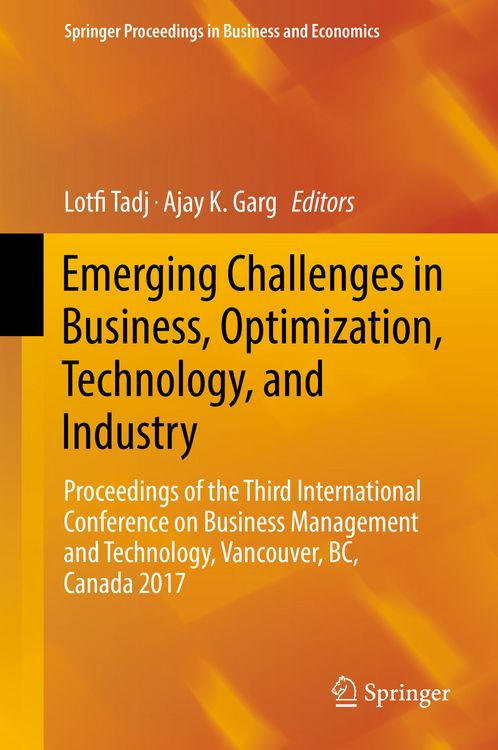 Produktbild: Emerging Challenges in Business, Optimization, Technology, and Industry