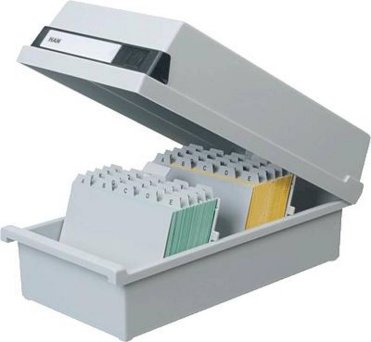 Produktbild: HAN 956-11 956-11 Karteikasten Lichtgrau max. Anzahl der Karten: 1.300 Karten DIN A6 quer