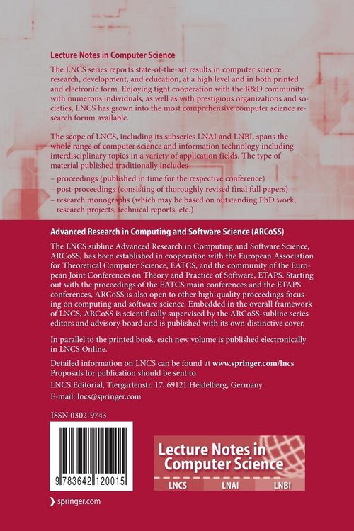 Produktbild: Tools and Algorithms for the Construction and Analysis of Systems