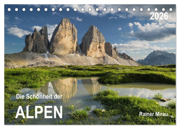 Produktbild: Die Sch&ouml;nheit der Alpen (Tischkalender 2026 DIN A5 quer), CALVENDO Monatskalender