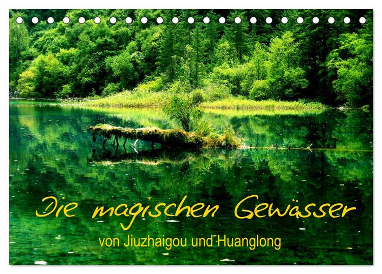 Produktbild: Die magischen Gew&auml;sser von Jiuzhaigou und Huanglong (Tischkalender 2026 DIN A5 quer), CALVENDO Monatskalender