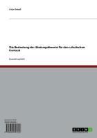 Produktbild: Die Bedeutung der Bindungstheorie f&uuml;r den schulischen Kontext