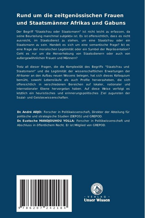 Produktbild: Rund um die zeitgen&ouml;ssischen Frauen und Staatsm&auml;nner Afrikas und Gabuns