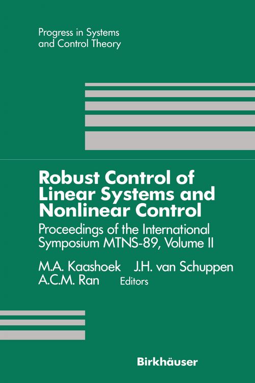 Produktbild: Robust Control of Linear Systems and Nonlinear Control