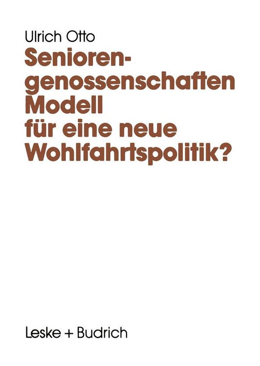 Produktbild: Seniorengenossenschaften