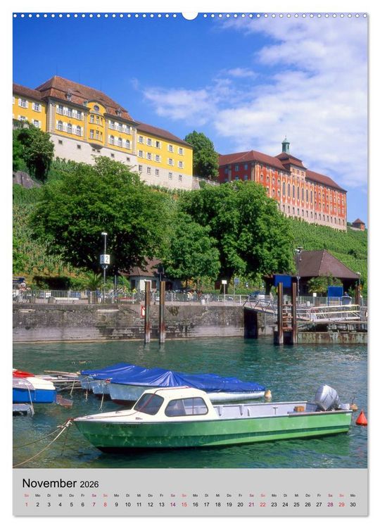 Produktbild: Der Bodensee mit seinen Sehensw&uuml;rdigkeiten (hochwertiger Premium Wandkalender 2026 DIN A2 hoch), Kunstdruck in Hochglanz